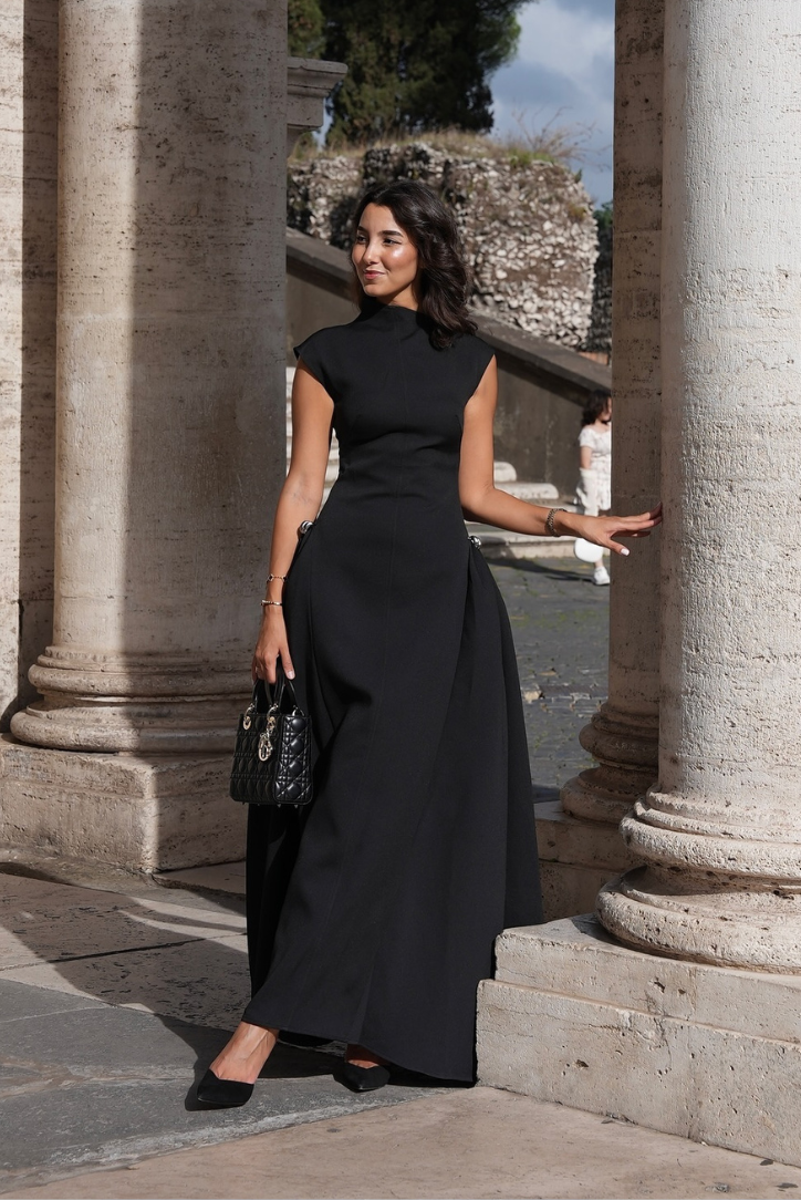 Monika Mock Maxi Dress in Black