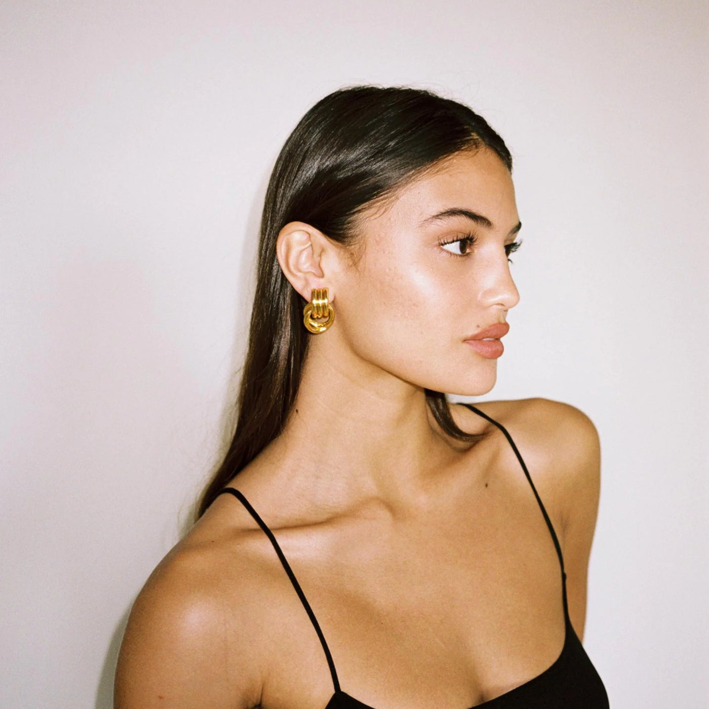 Naomi Knot Earrings in Gold