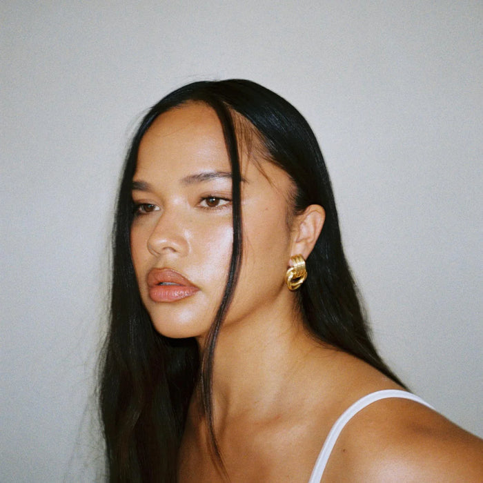 Naomi Knot Earrings in Gold