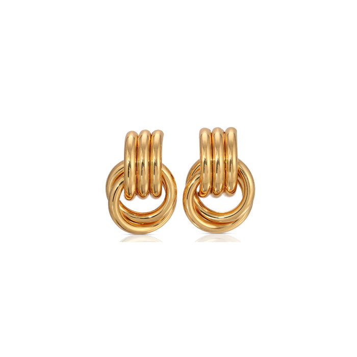 Naomi Knot Earrings in Gold