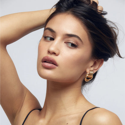 Naomi Knot Earrings in Gold