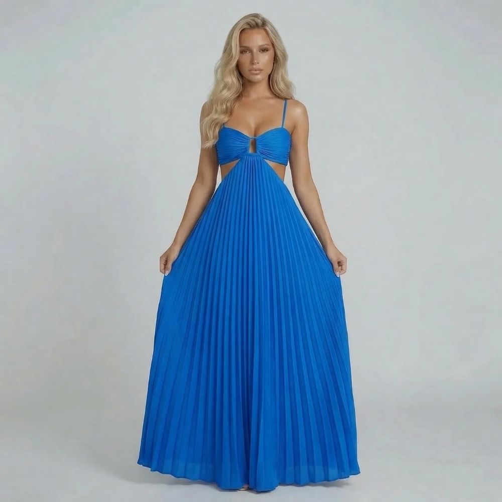 Naomi Pleated Maxi Dress