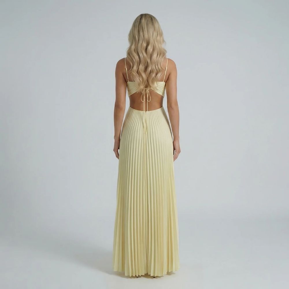 Naomi Pleated Maxi Dress