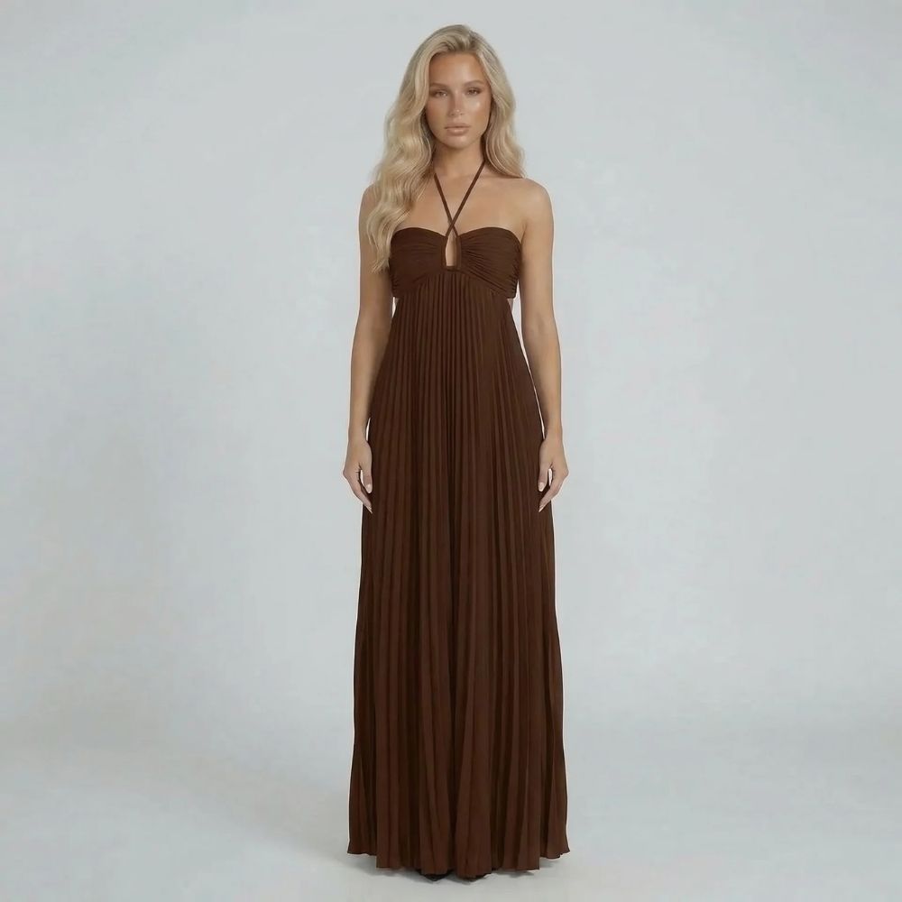 Naomi Pleated Maxi Dress