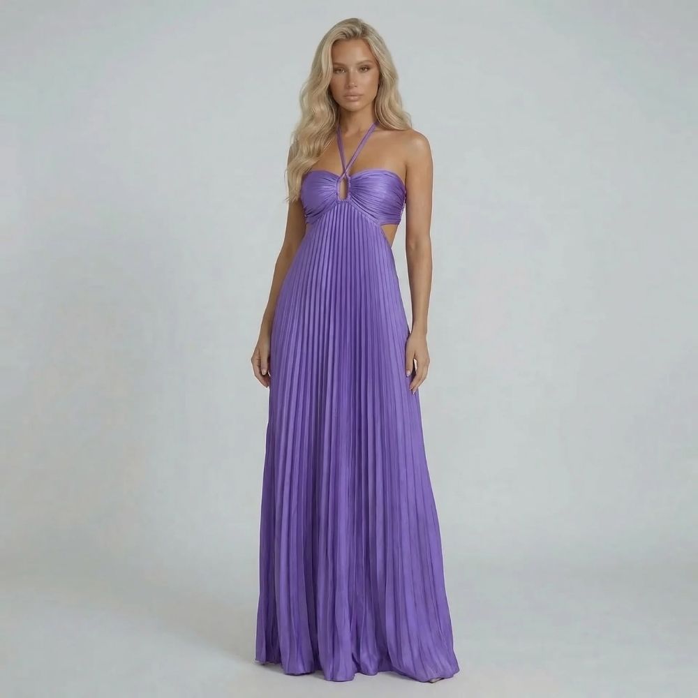 Naomi Pleated Maxi Dress