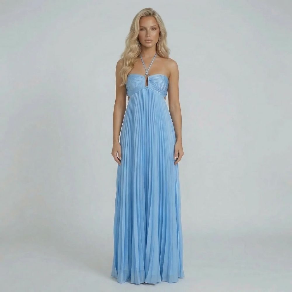 Naomi Pleated Maxi Dress