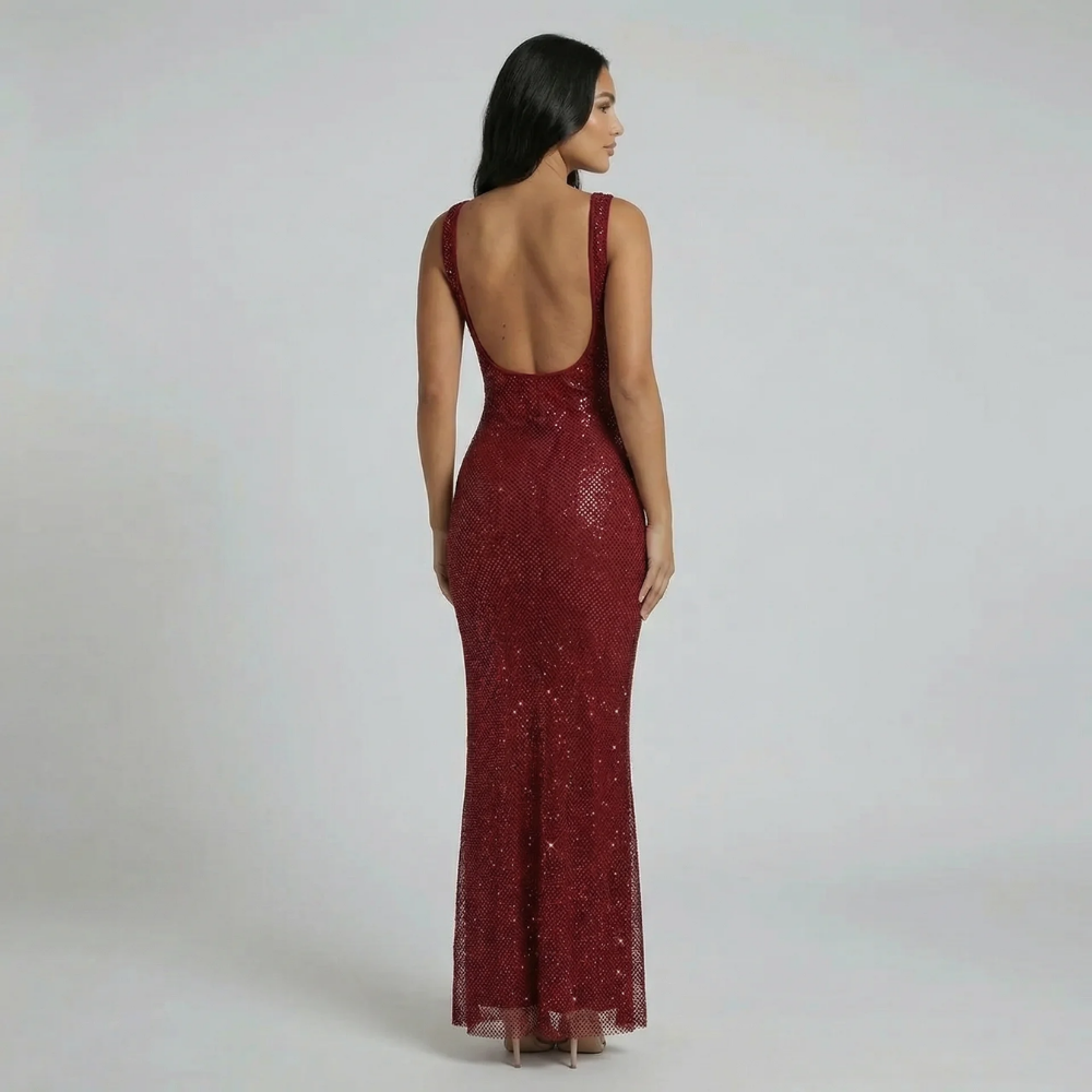 Naomi Shimmer Maxi Dress