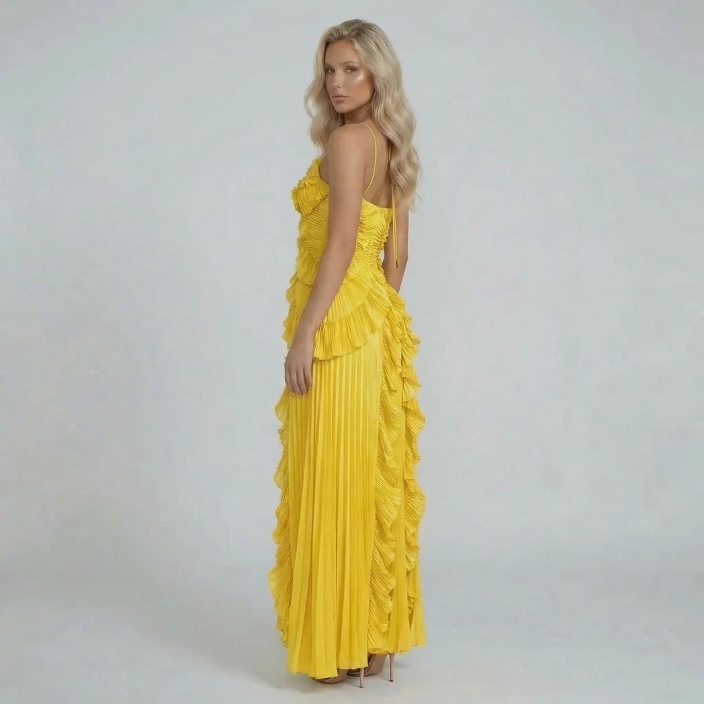 Nathalie Ruffle Maxi Dress
