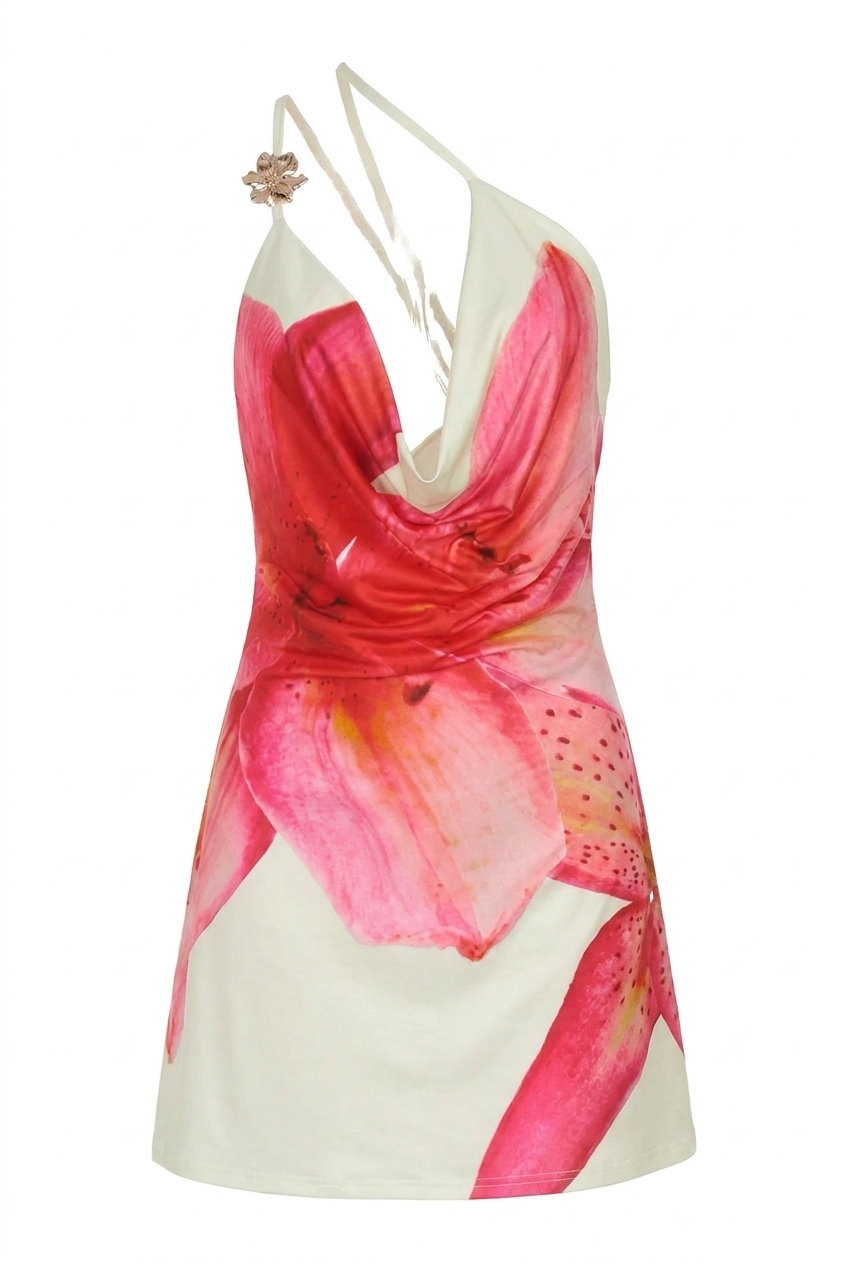 Nica Print Mini Dress in Pink