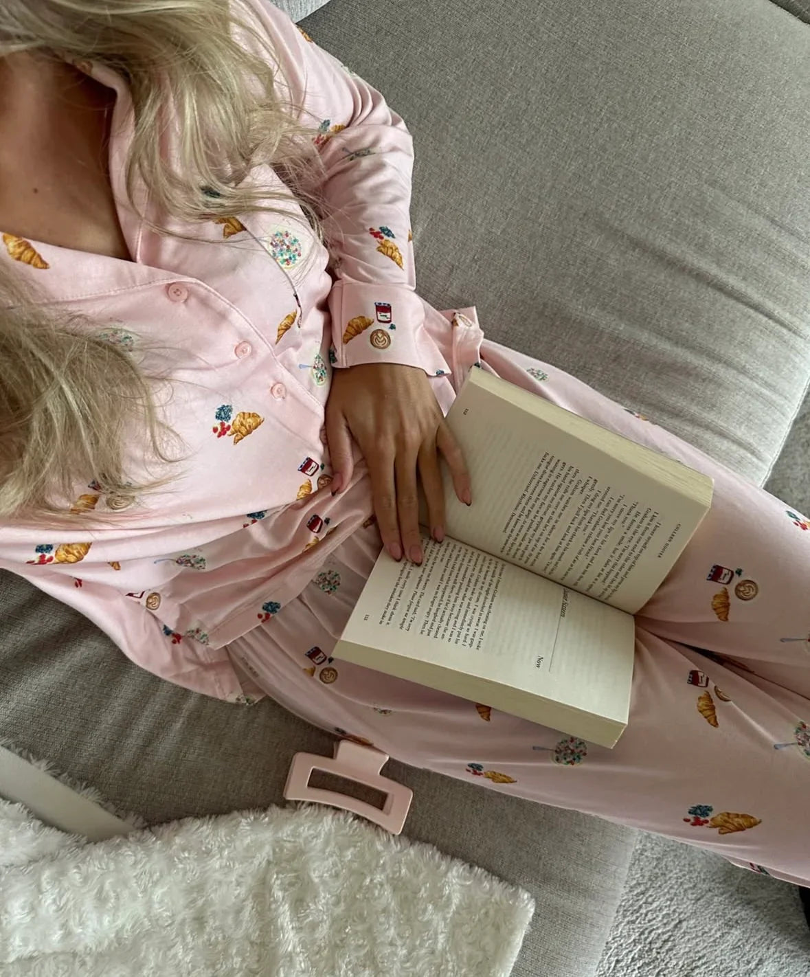 Nicole Cozy Printed Set in Pink