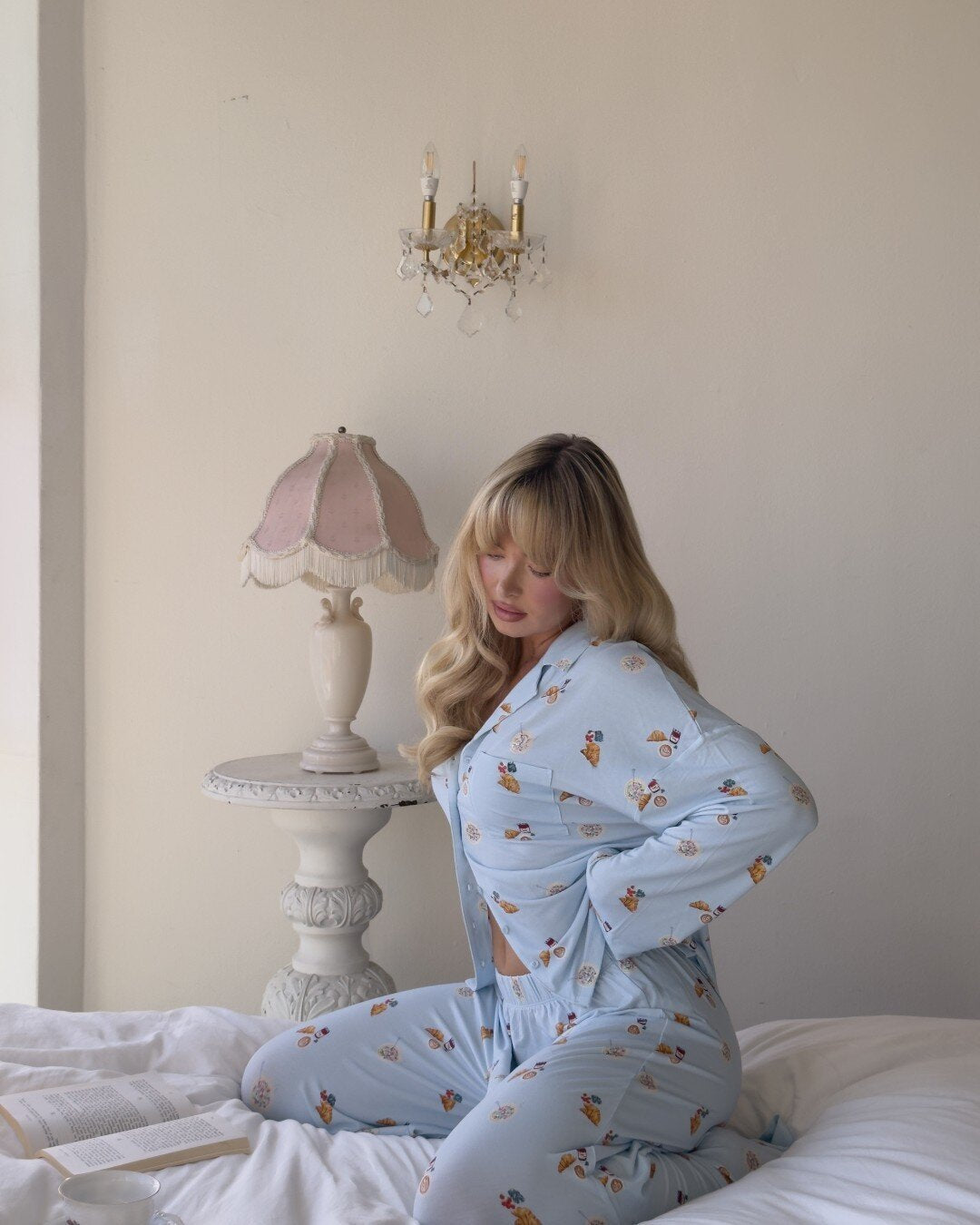 Nicole Cozy Printed Set in Pink