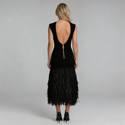 Nina Fringe Midi Dress
