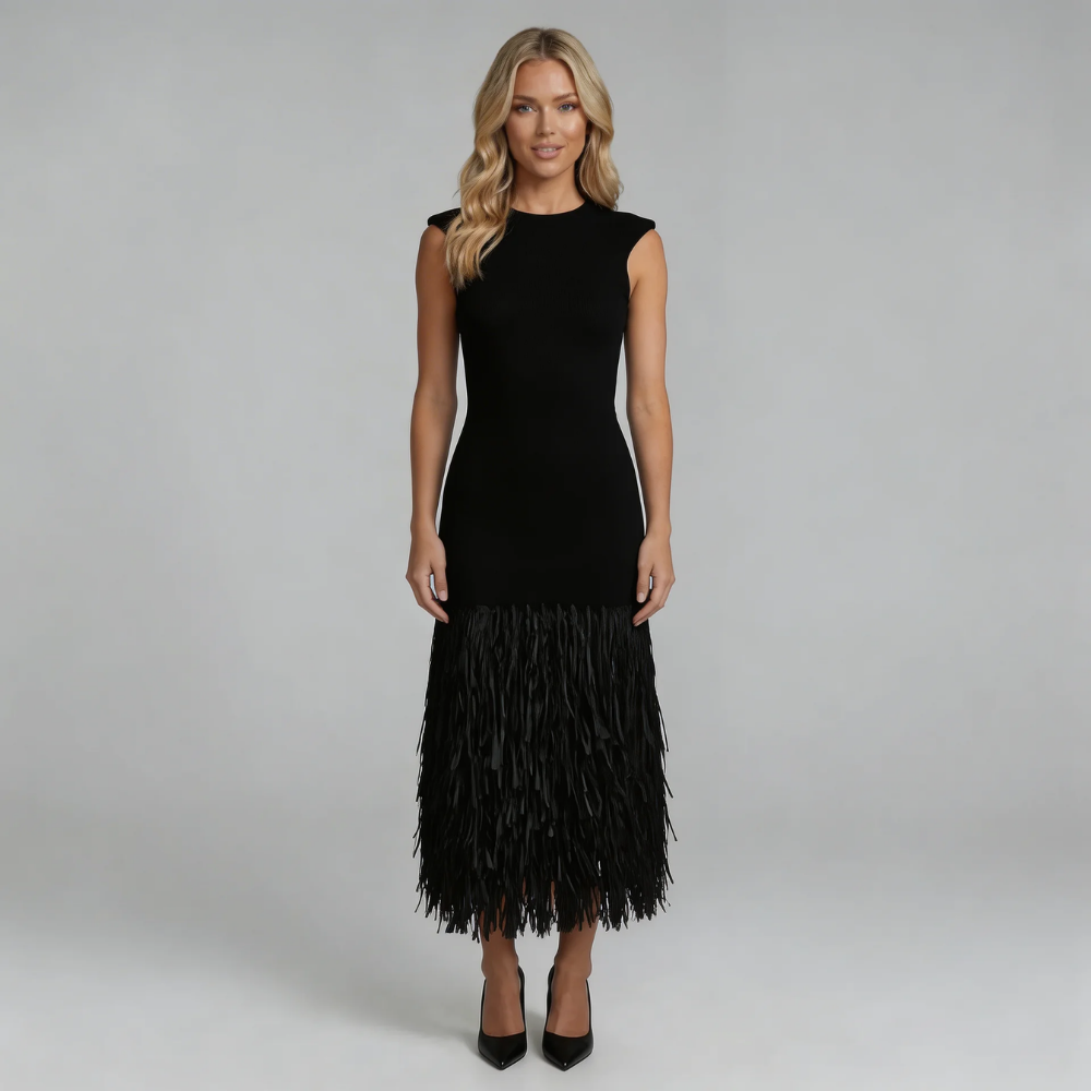 Nina Fringe Midi Dress