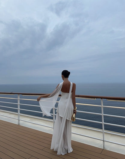 Noella Strapless Maxi Dress in White