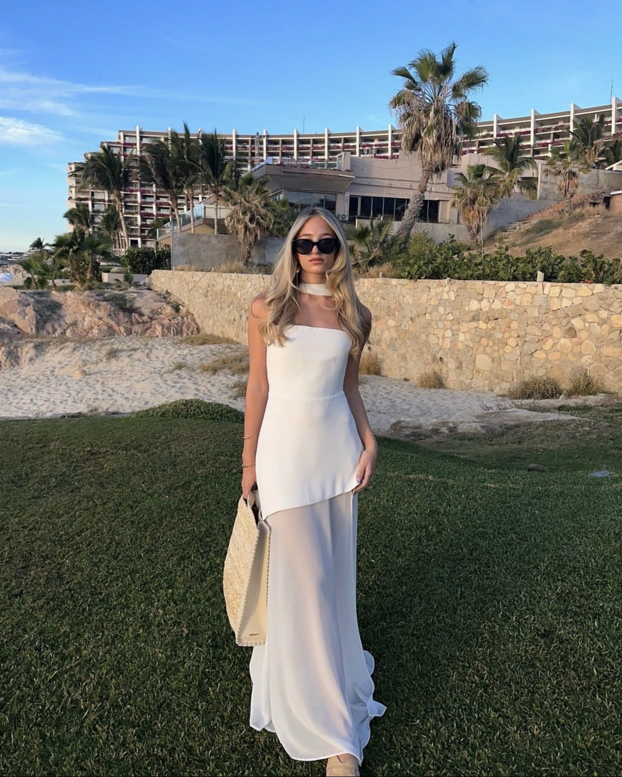 Noella Strapless Maxi Dress in White