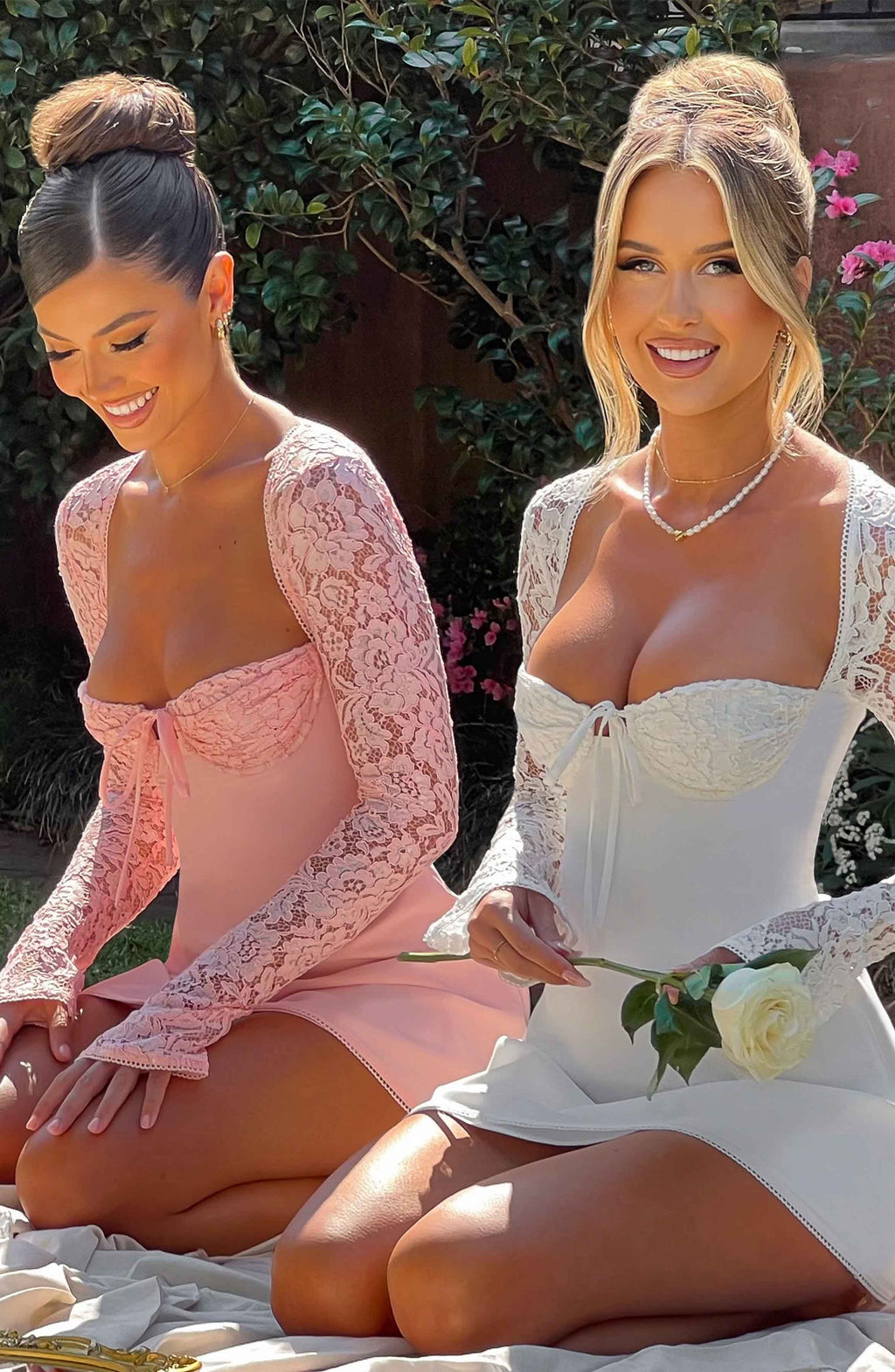 Noemi Long Mini Dress in Pink