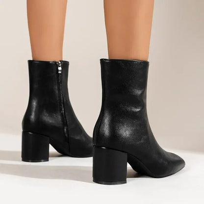 Nova Patent Ankle Boots in White