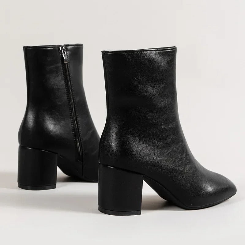 Nova Patent Ankle Boots in White