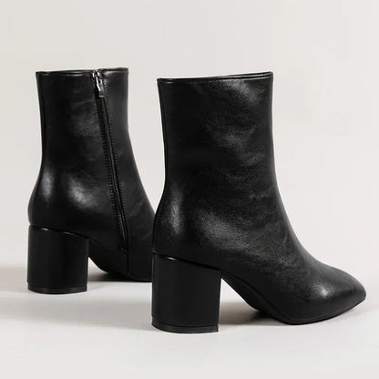 Nova Patent Ankle Boots in White