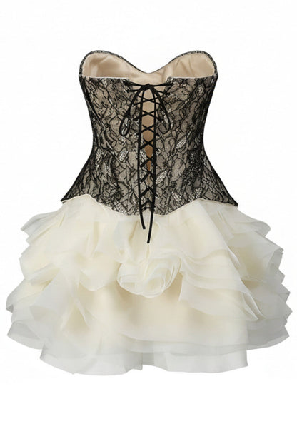 Nyla Strapless Mini Dress in Ivory