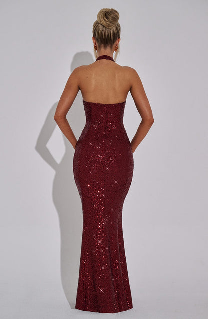 Women maxi dress, back view