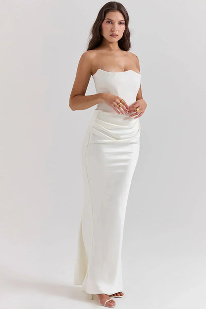 Women maxi dress, side view