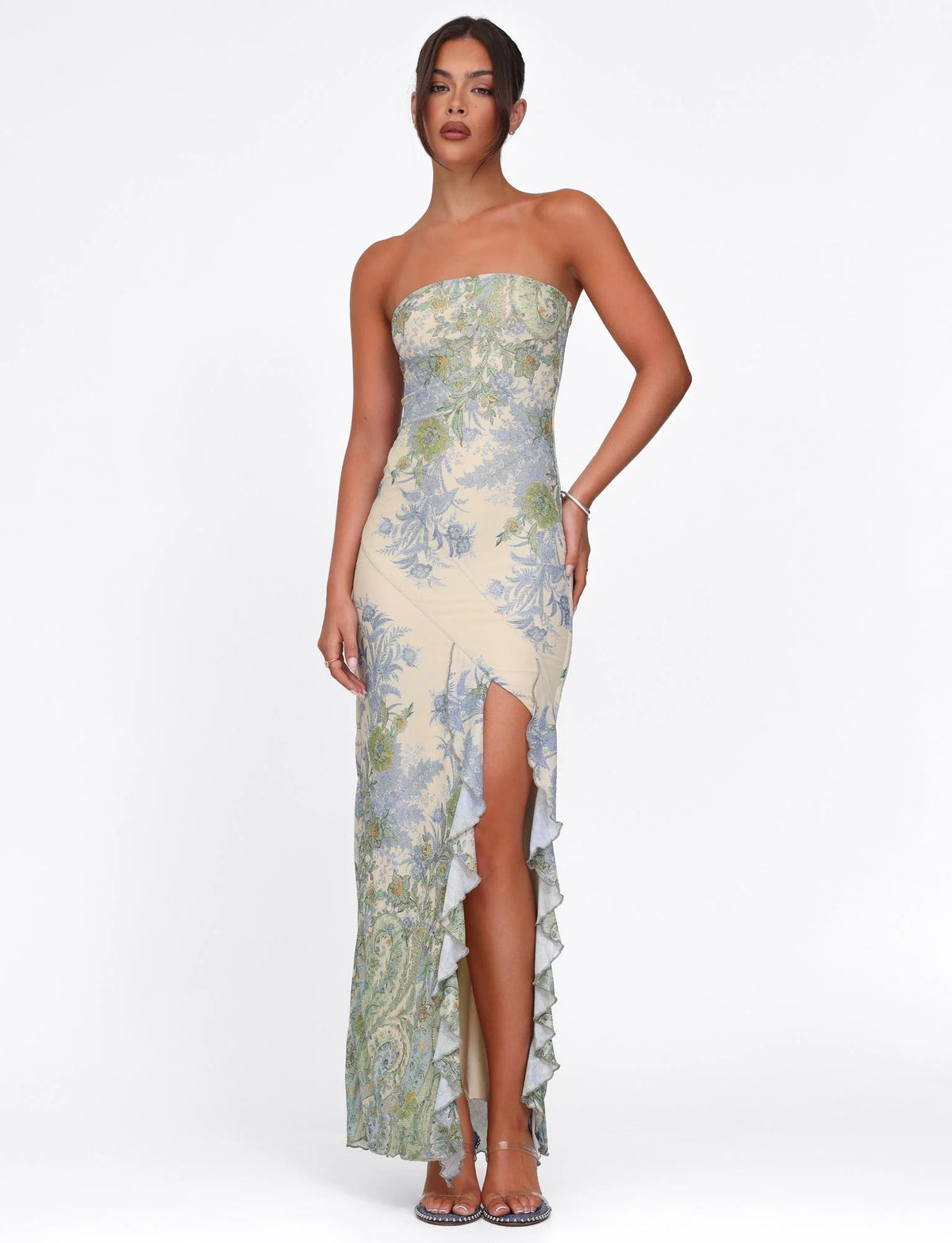 Olivie Strapless Maxi Dress