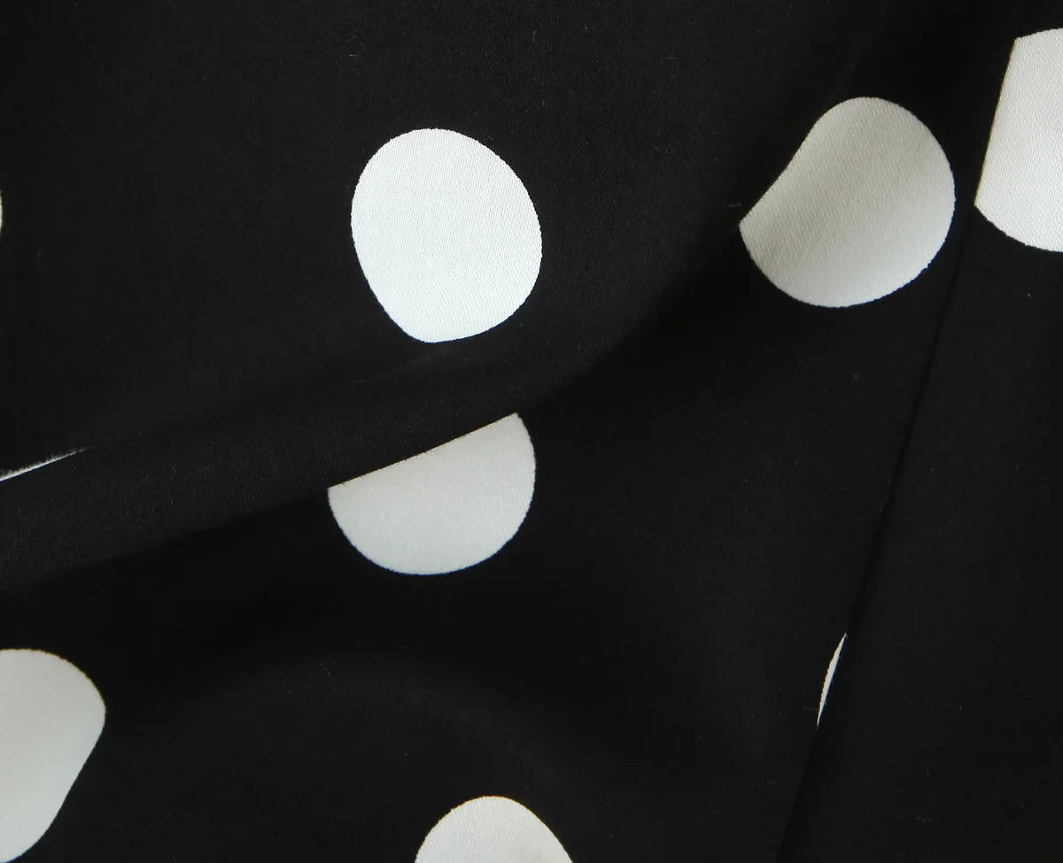 Paige Polka Dot Top in Black