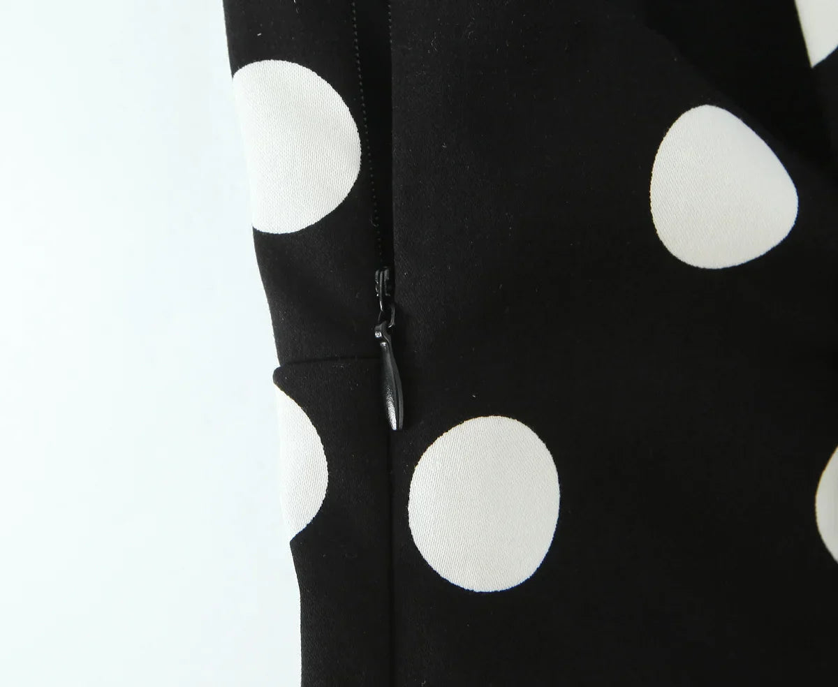 Paige Polka Dot Top in Black
