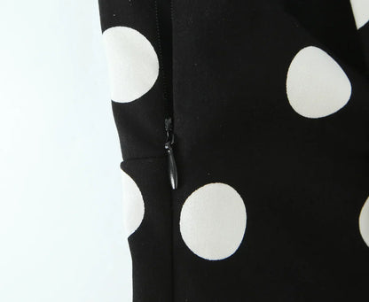 Paige Polka Dot Top in Black