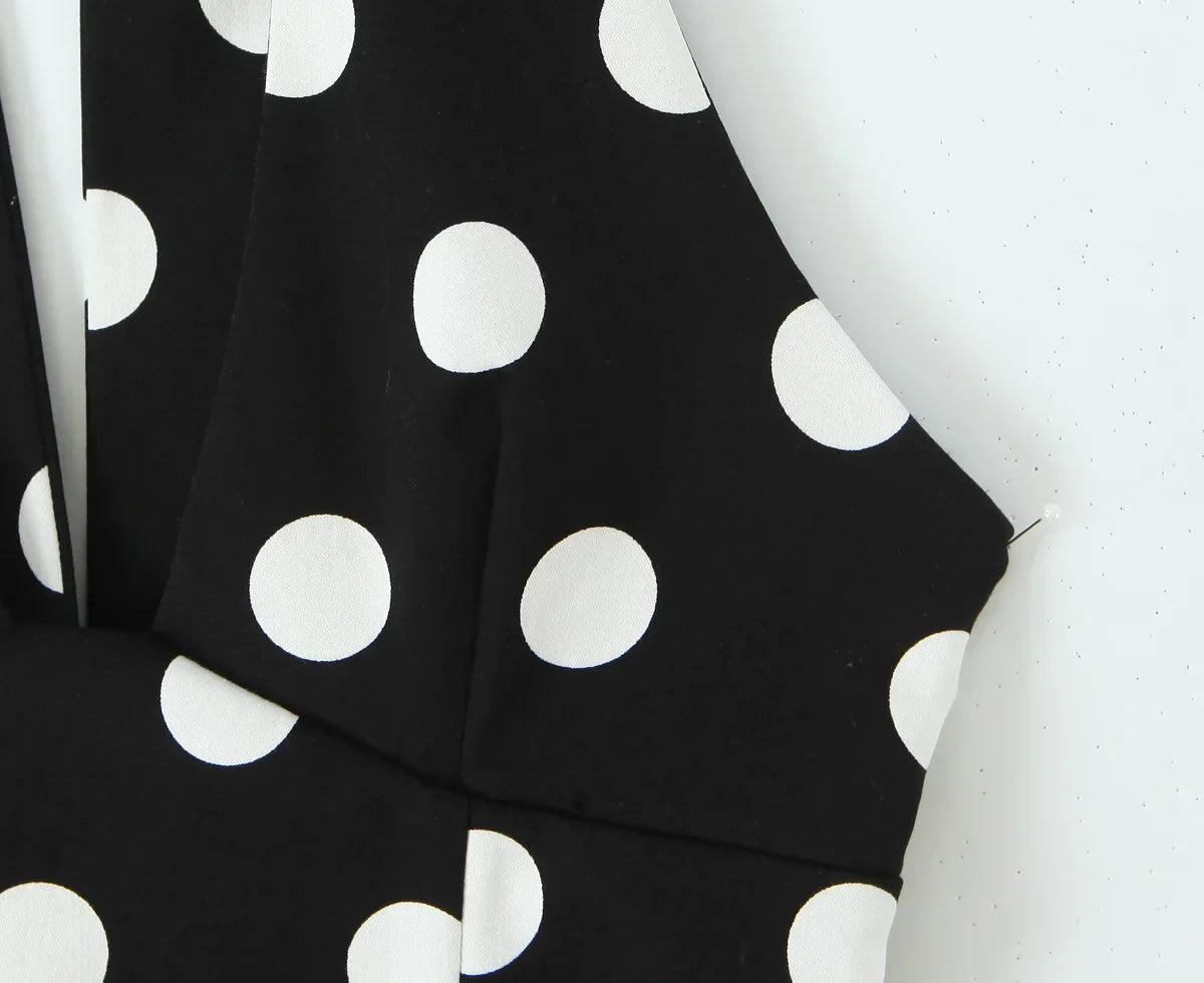 Paige Polka Dot Top in Black