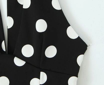 Paige Polka Dot Top in Black