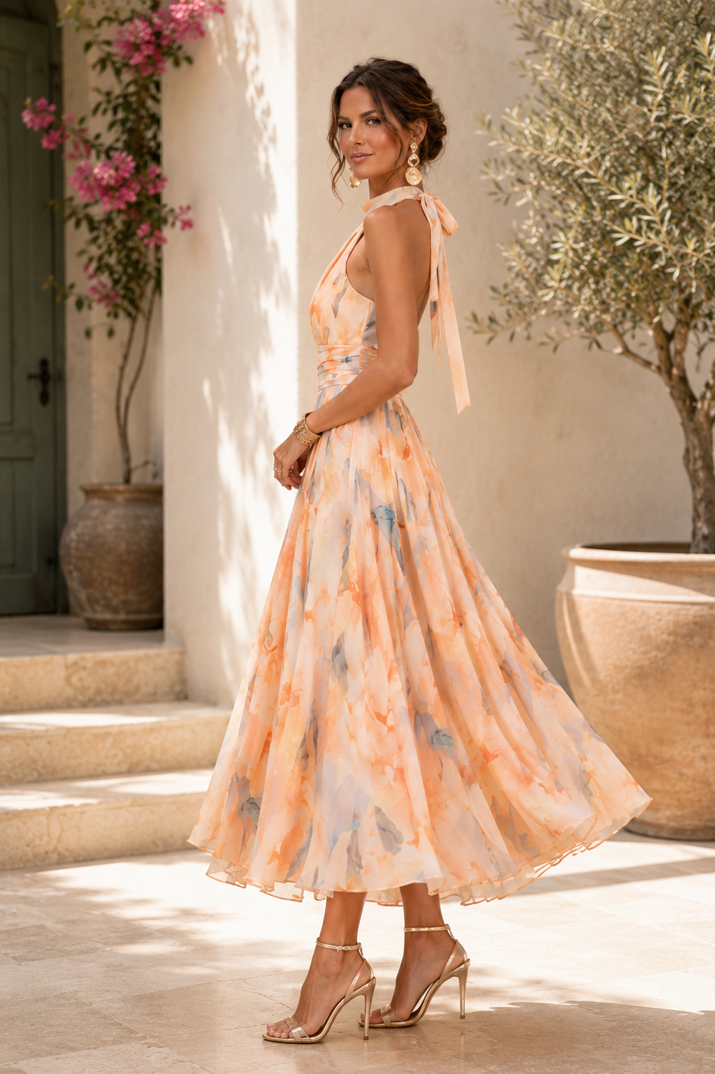 Phillipa Abstract Midi Dress