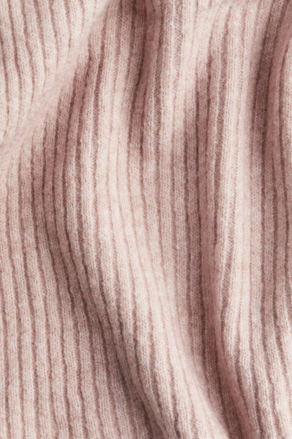 Women pink off-shoulder top, close-up