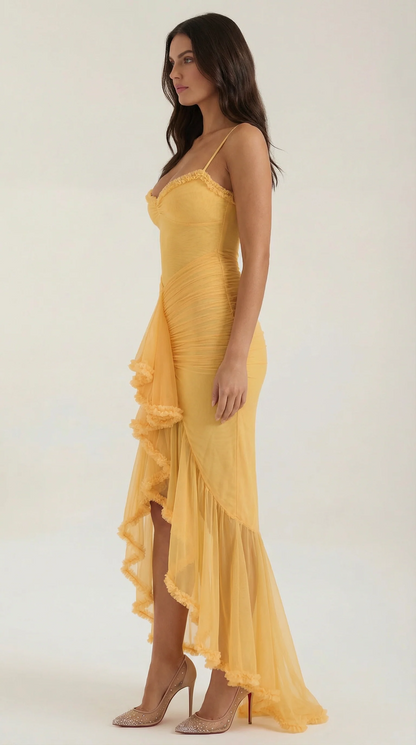 Phoebe Sleeveless Maxi Dress in Yellow