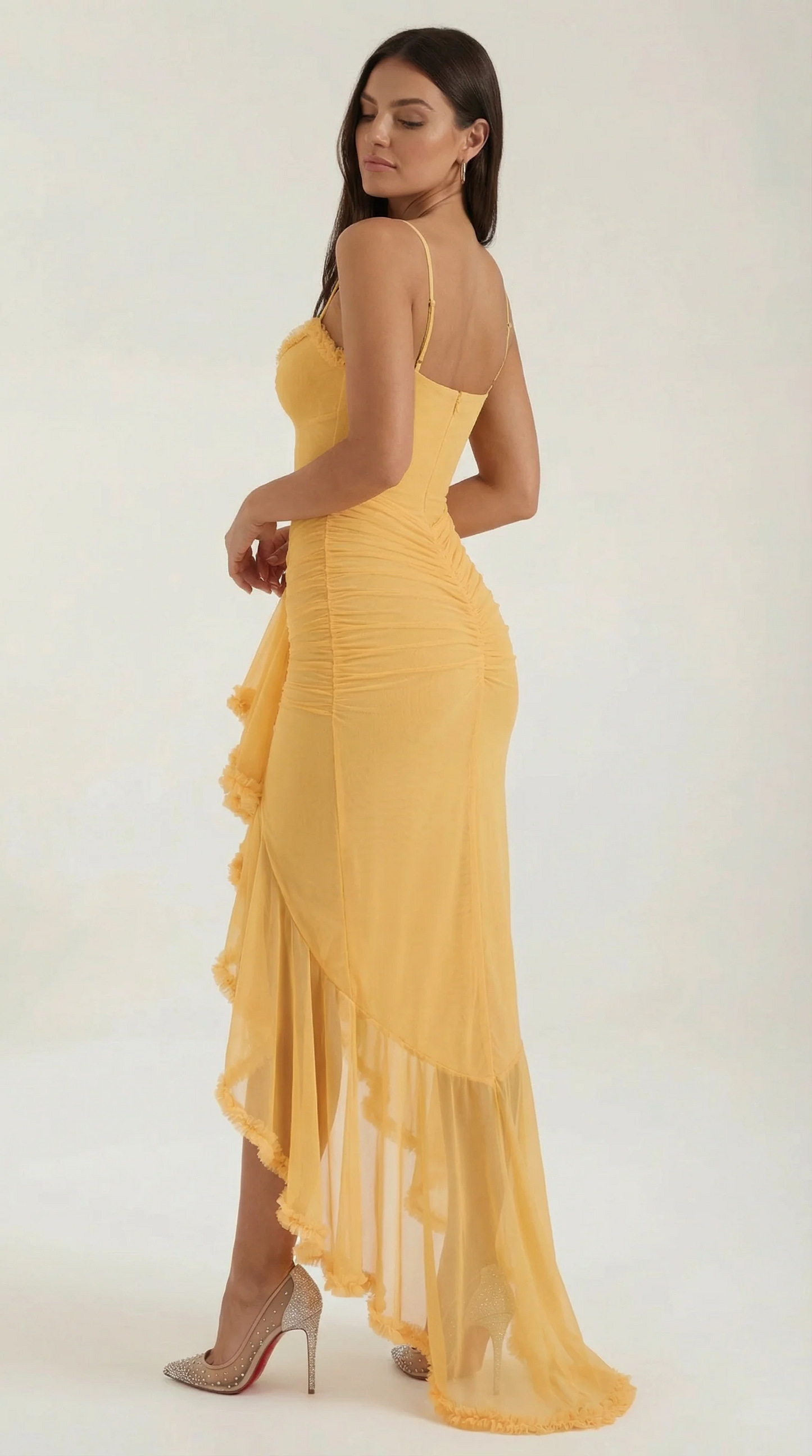 Phoebe Sleeveless Maxi Dress in Yellow