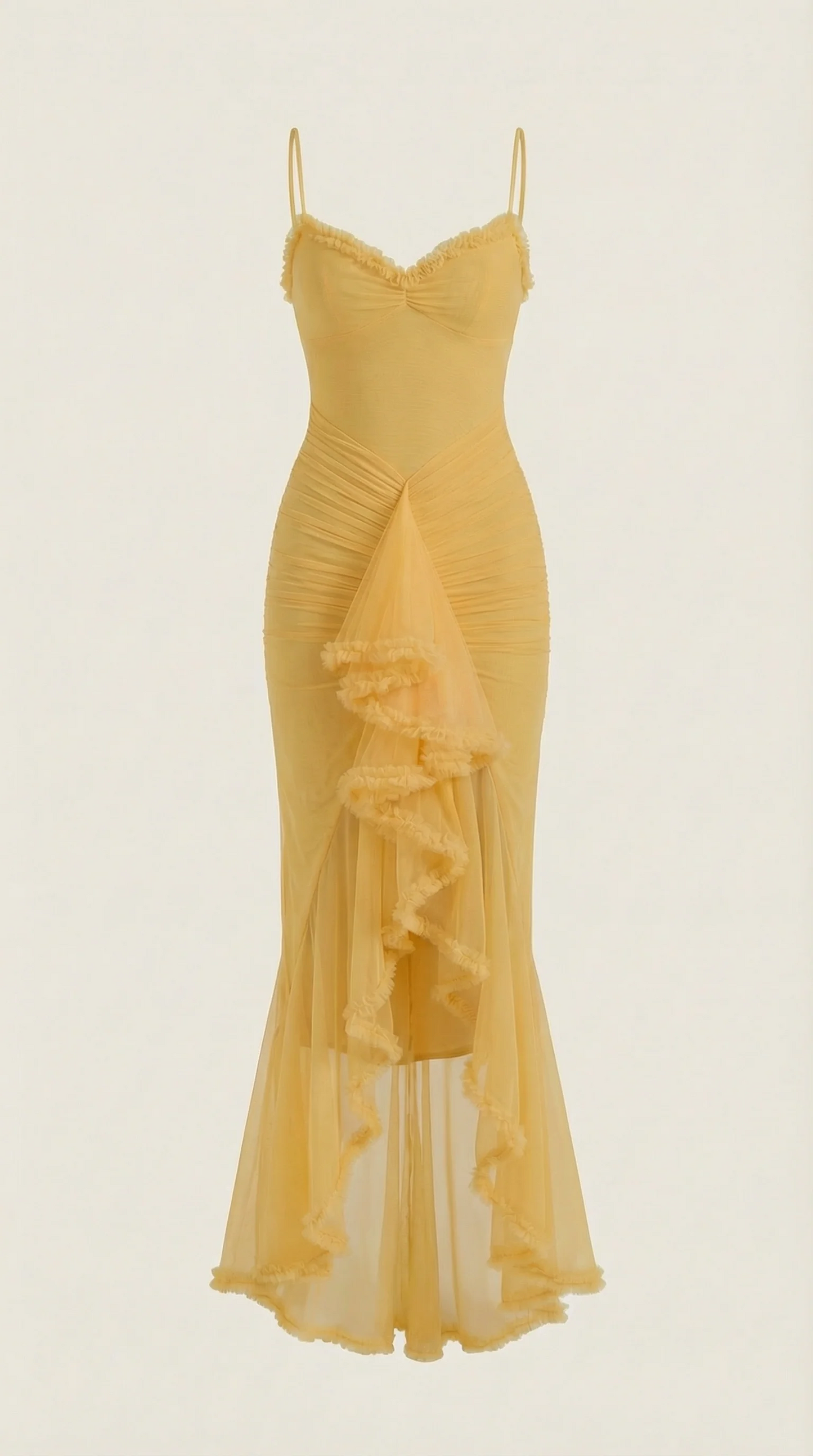 Phoebe Sleeveless Maxi Dress in Yellow