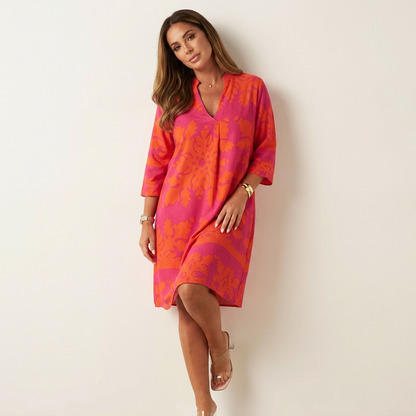 Rosalie Floral Midi Dress in Green