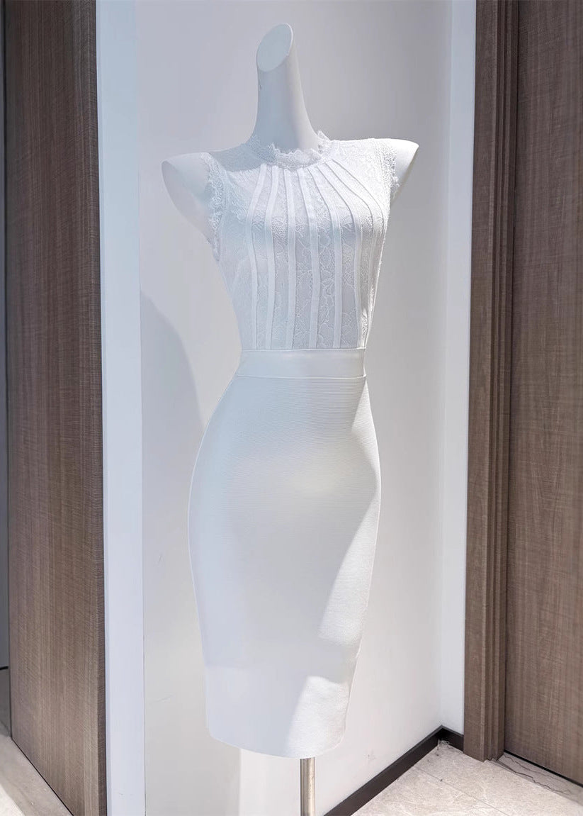 Roxanne High-Neck Mini Dress