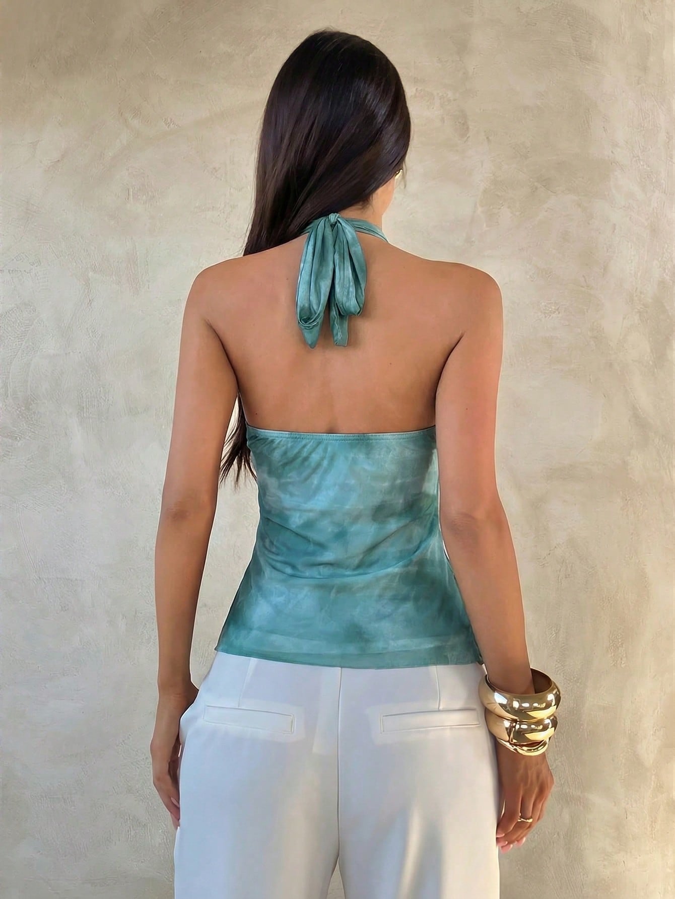 Sabrina Halter Ruffle Top in Yellow