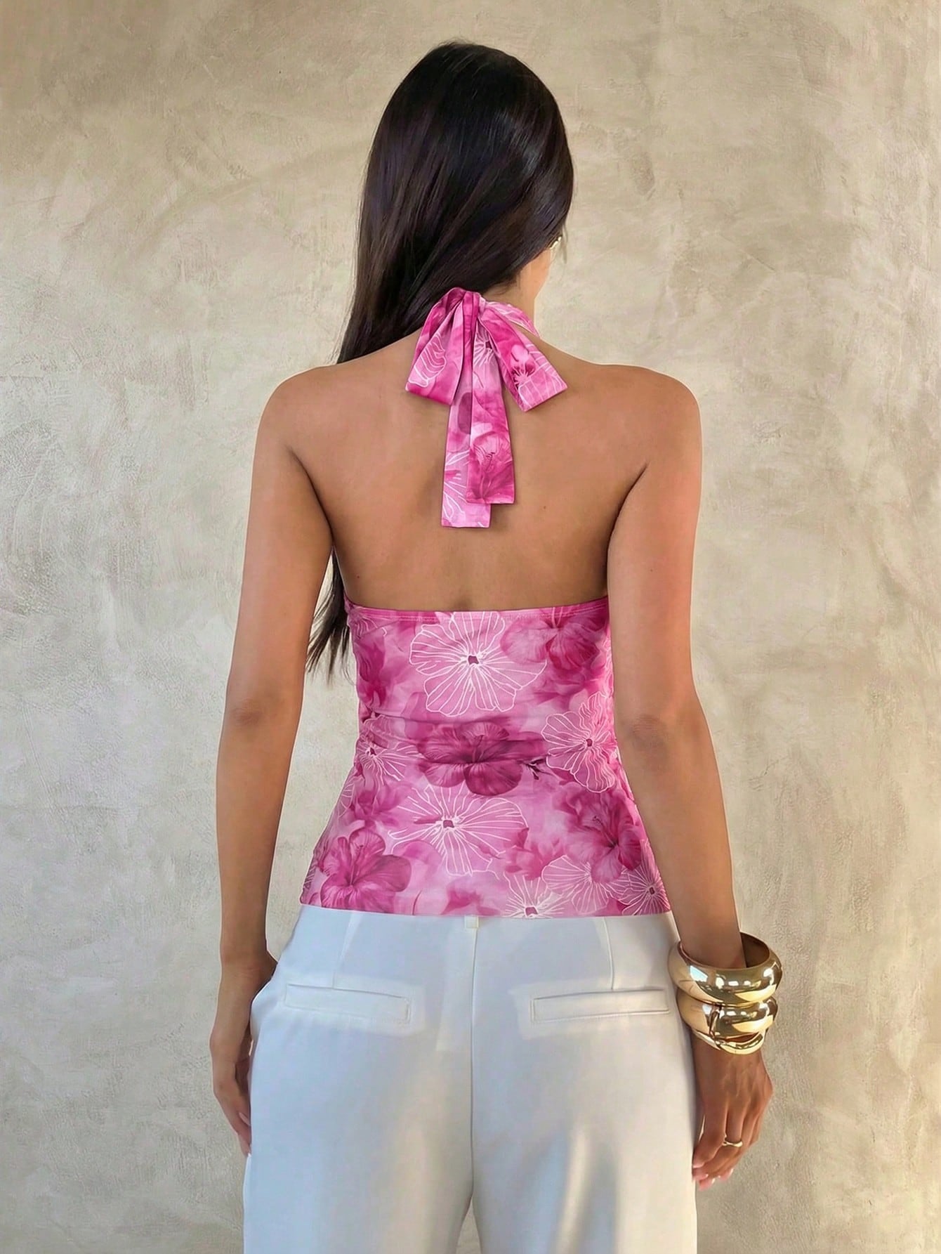Sabrina Halter Ruffle Top in Yellow
