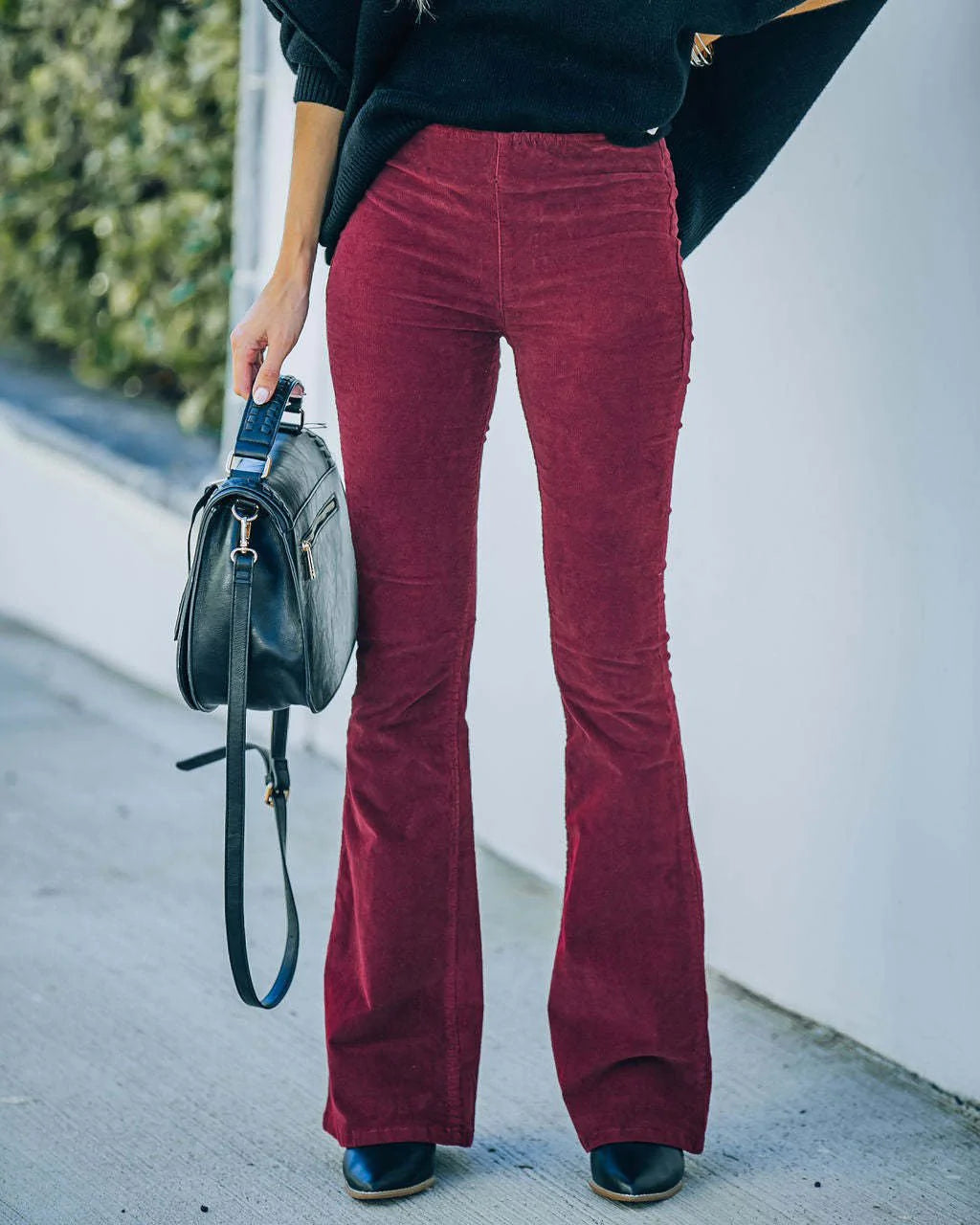 Seraphina High Waisted Trousers in Black