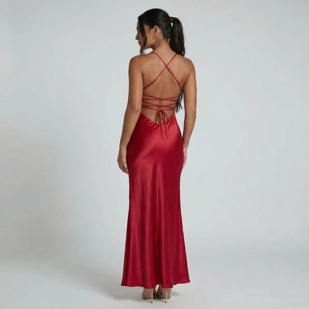 Seraphine Lace-Up Maxi Dress