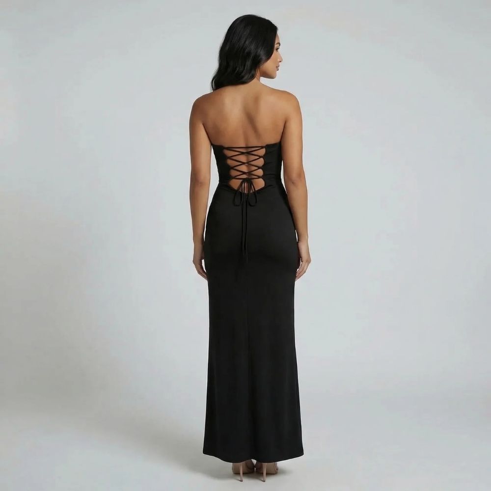 Seraphine Lace-Up Maxi Dress