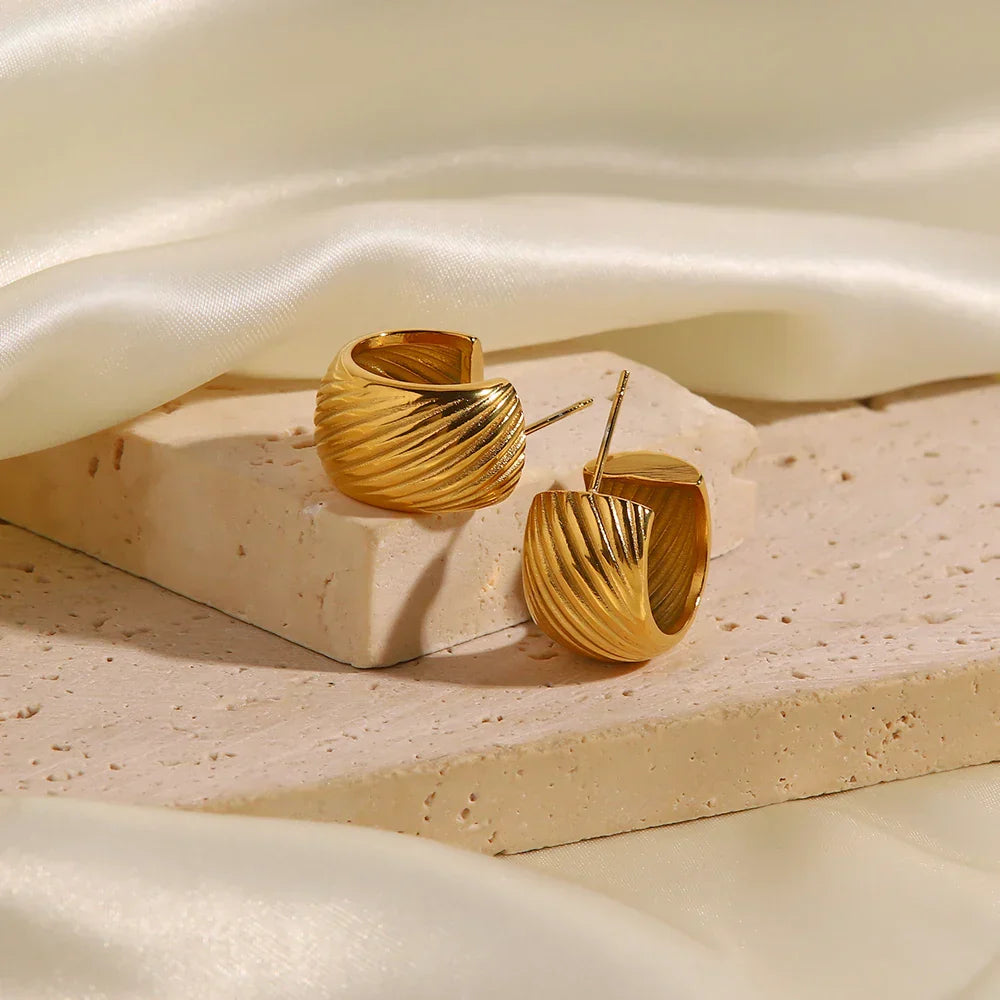 Serena Vintage Inspired Earrings in Gold