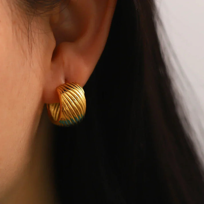 Serena Vintage Inspired Earrings in Gold