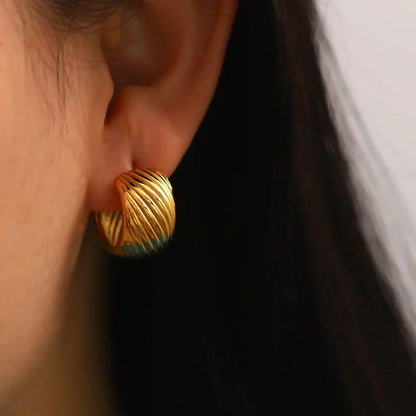 Serena Vintage Inspired Earrings in Gold