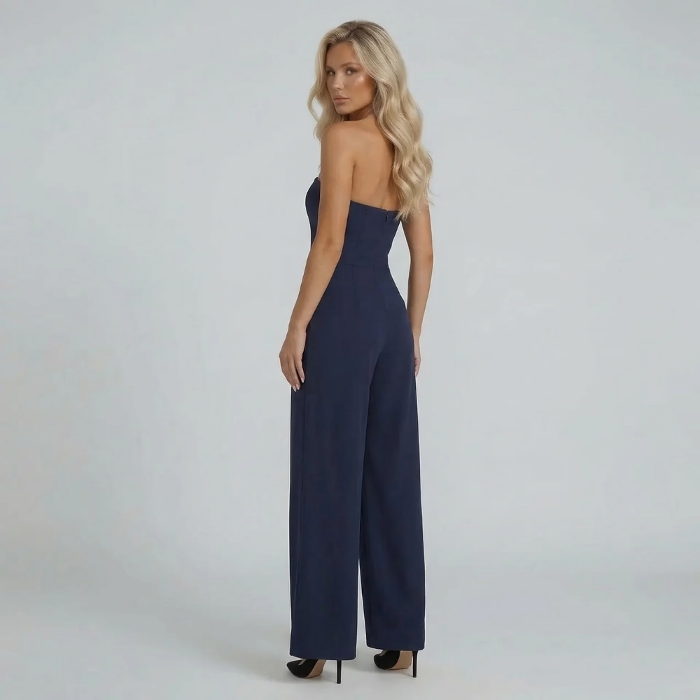 Simone Pleated Wide-Leg Jumpsuit
