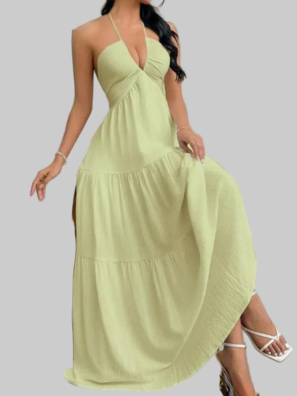 Sophia Tiered Maxi Dress in White