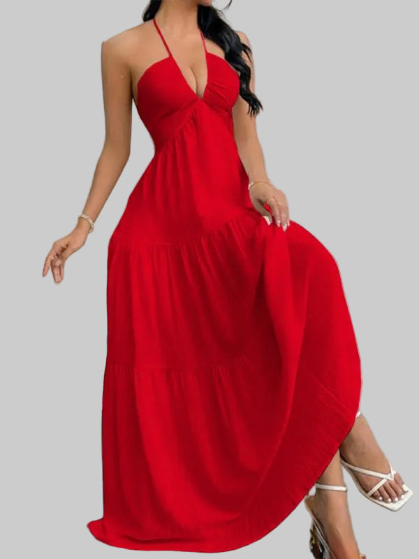 Sophia Tiered Maxi Dress in White